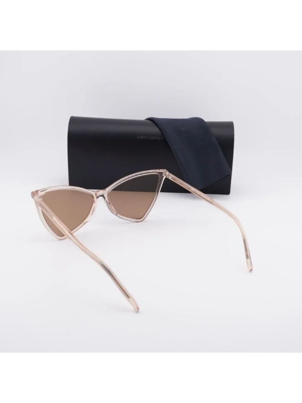 Saint Laurent SL475JERRY 005 Geometric Sunglasses - Nude / Brown